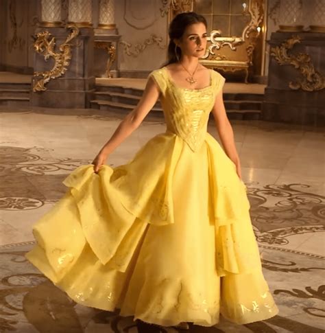 emma watson belle yellow dress